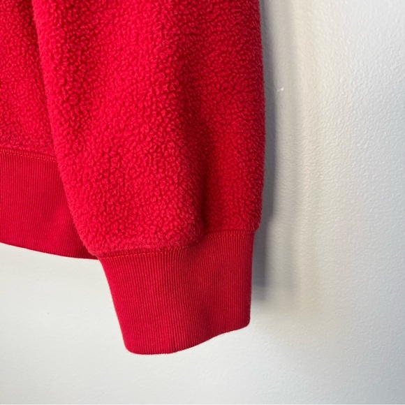 Polo Ralph Lauren Mens Large Red 1/4-Zip Fleece Pullover Sweater USA Flag Patch - Picture 9 of 15
